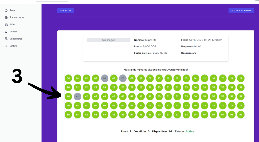 Paso 2: Elegir número